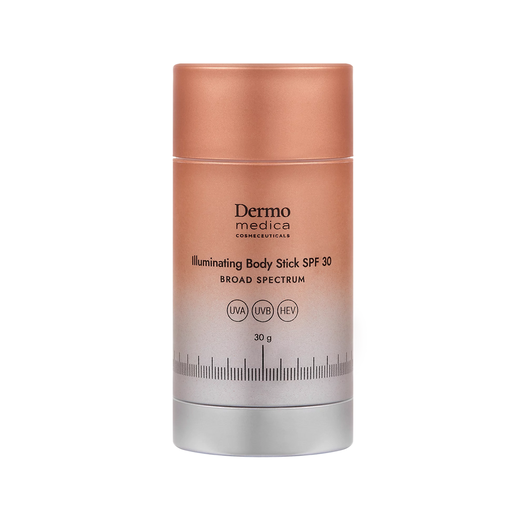 Zestaw: daszek fotoprotekcyjny UV Cap Brown + Illuminating Body Stick SPF 30