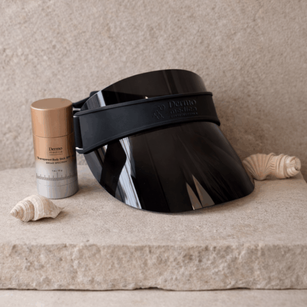 Zestaw: daszek fotoprotekcyjny UV Cap Black + Transparent Body Stick SPF 50